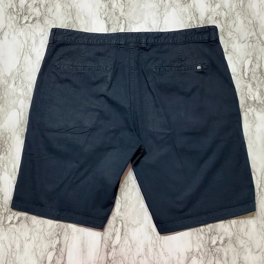 Travis Mathew Mens Shorts Size 38‎ Black Flat Front Golf Adult Pockets